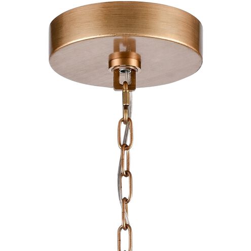 Freeform LED 21 inch Antique Gold Leaf Chandelier Ceiling Light, Converts to Semi Flush