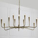 Savari 12 Light 46 inch Artisan Gold Chandelier Ceiling Light