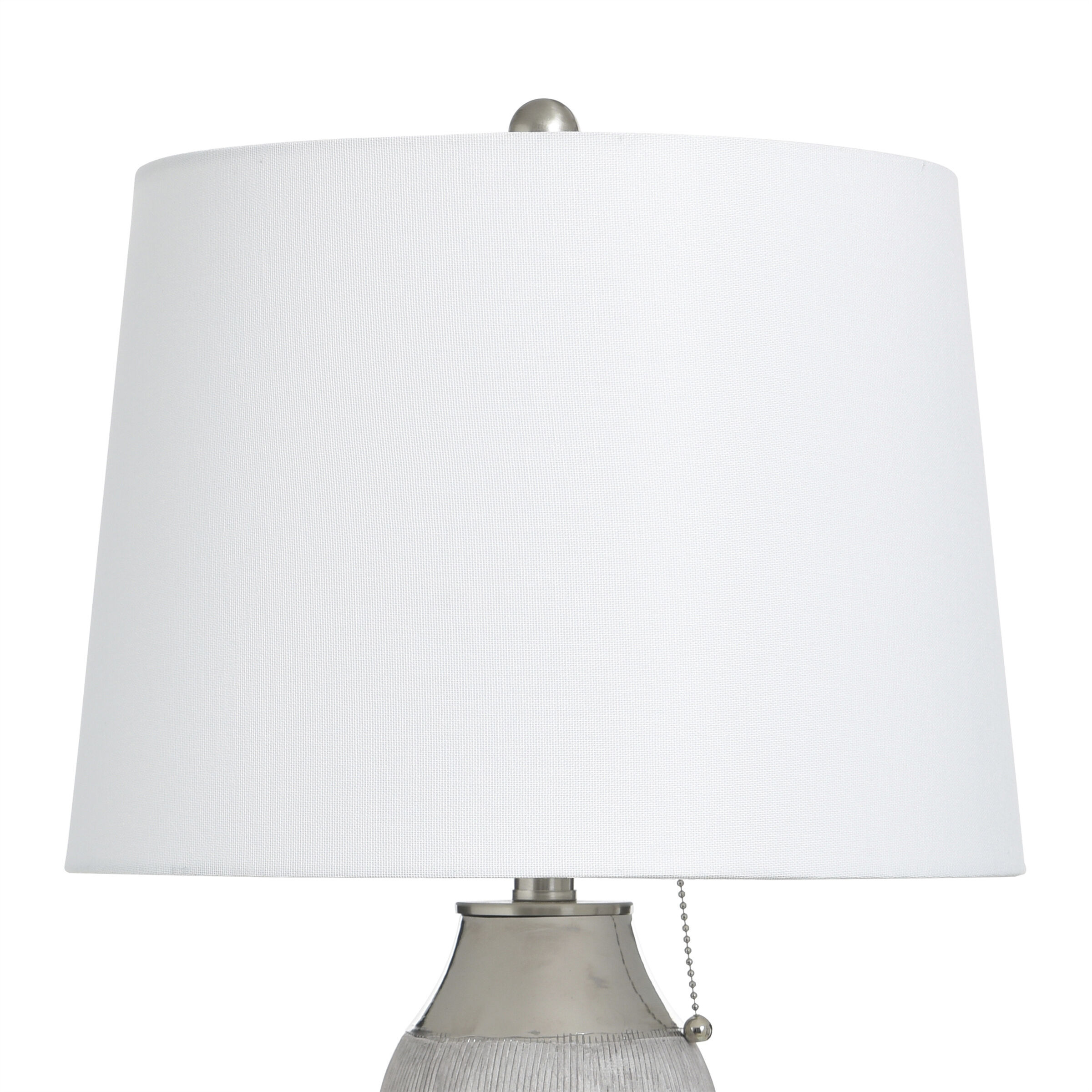 Donald 29.5 inch 100 watt Silver and Grey and White Table Lamp Portable Light