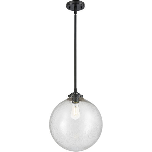 Nouveau Beacon 1 Light 12 inch Oil Rubbed Bronze Mini Pendant Ceiling Light in Incandescent, Seedy, Nouveau