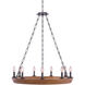 Lansdale 9 Light 33 inch Black Iron Chandelier Ceiling Light