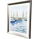 Marina at Dusk Blue and Green and Turquoise and Teal Framed Art