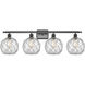 Ballston Farmhouse Rope 4 Light 36 inch Oil Rubbed Bronze Bath Vanity Light Wall Light in Clear Glass with White Rope, Ballston