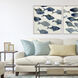 Fish Friends Blue and Gray and White Canvas