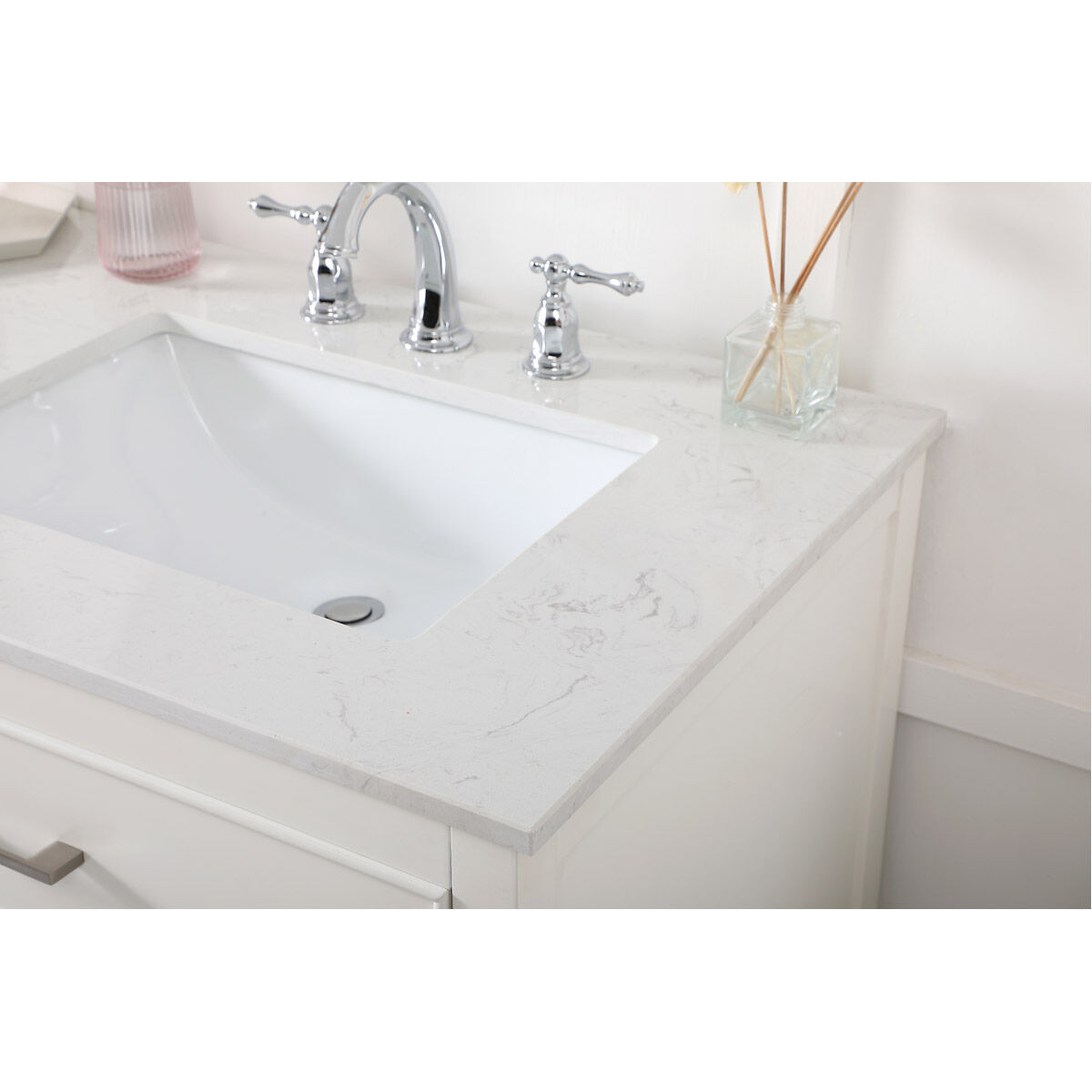 Sinclaire 72 X 22 X 34 inch White Vanity Sink Set
