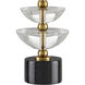 Waterfall 27.5 inch 150 watt Clear and Natural and Brass Table Lamp Portable Light