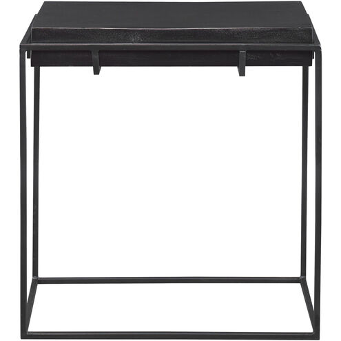 Telone 24 X 22 inch Dark Oxidized Black Side Table