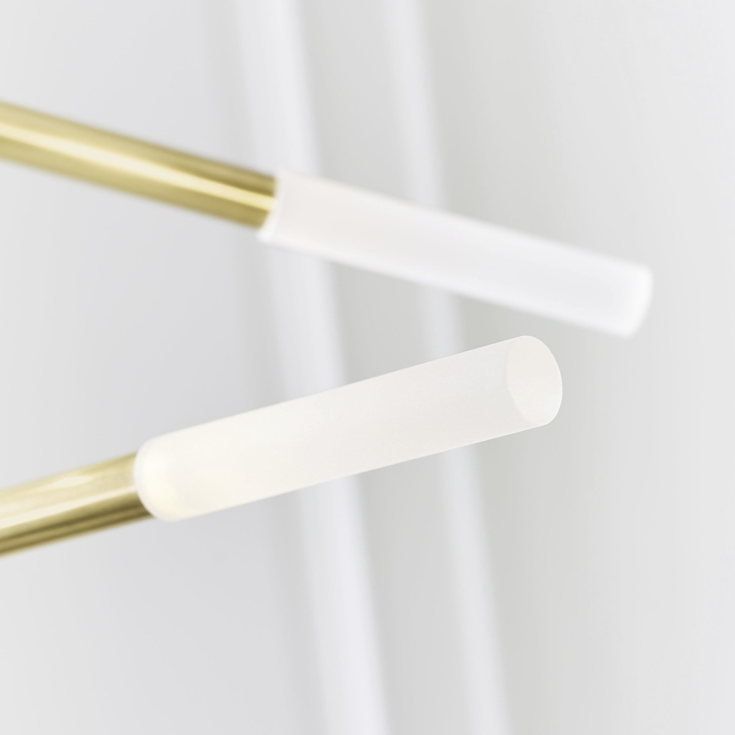 Kelly Wearstler Rousseau LED 3 inch Antique-Burnished Brass Articulating Chandelier Ceiling Light in Etched Crystal, Large