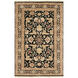 Taj Mahal 66 X 42 inch Black and Yellow Area Rug, Wool
