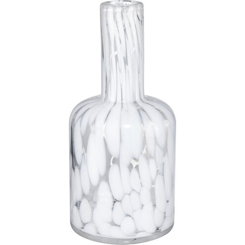 Casta 6.25 X 3 inch Vase in White and Clear