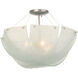 Cirrus 3 Light 24 inch Satin Nickel Semi Flush Mount Ceiling Light