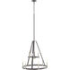 Armstrong Grove 9 Light 25 inch Charcoal with Satin Nickel Chandelier Ceiling Light