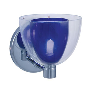 Lina 1 Light 5 inch Chrome Wall Sconce Wall Light in Lina Blue
