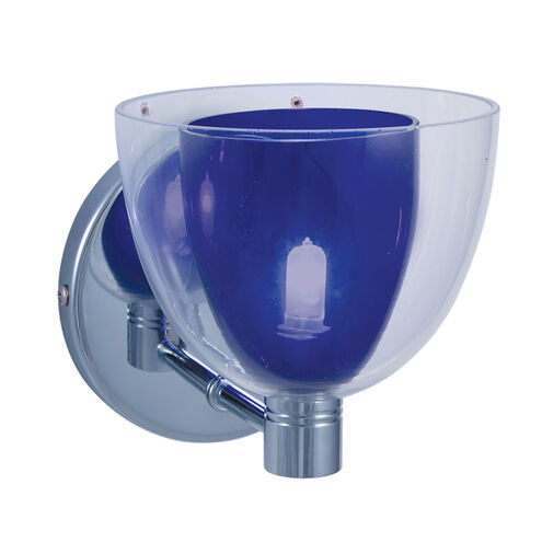 Lina 1 Light 5 inch Chrome Wall Sconce Wall Light in Lina Blue