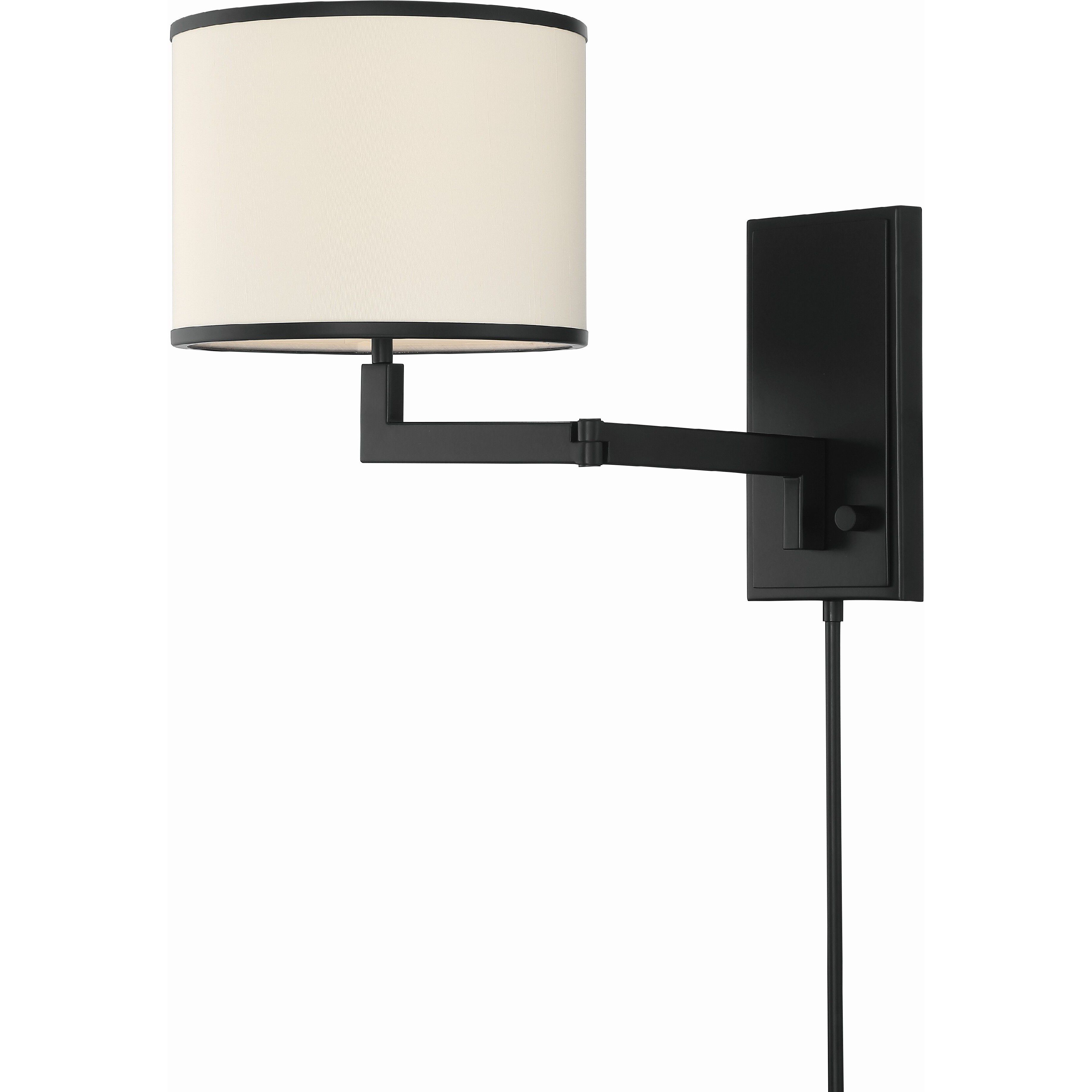 Madison 21.25 inch 60.00 watt Matte Black Task Sconce Wall Light