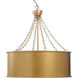 Beil 4 Light 25.5 inch Brass Chandelier Ceiling Light