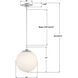 Orly 1 Light 14 inch Polished Nickel Pendant Ceiling Light
