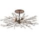 Crislett 4 Light 28 inch Sunglow Bronze Semi Flush Mount Ceiling Light