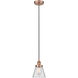 Edison Cone LED 6 inch Antique Copper Mini Pendant Ceiling Light