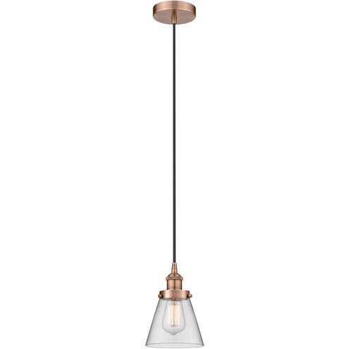 Edison Cone LED 6 inch Antique Copper Mini Pendant Ceiling Light