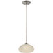 Eco-Gem LED 8.25 inch Satin Platinum Mini Pendant Ceiling Light in French Swirl