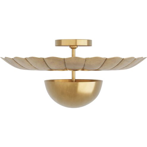 Teresa 1 Light 24 inch Antique Brass Flush Mount Ceiling Light