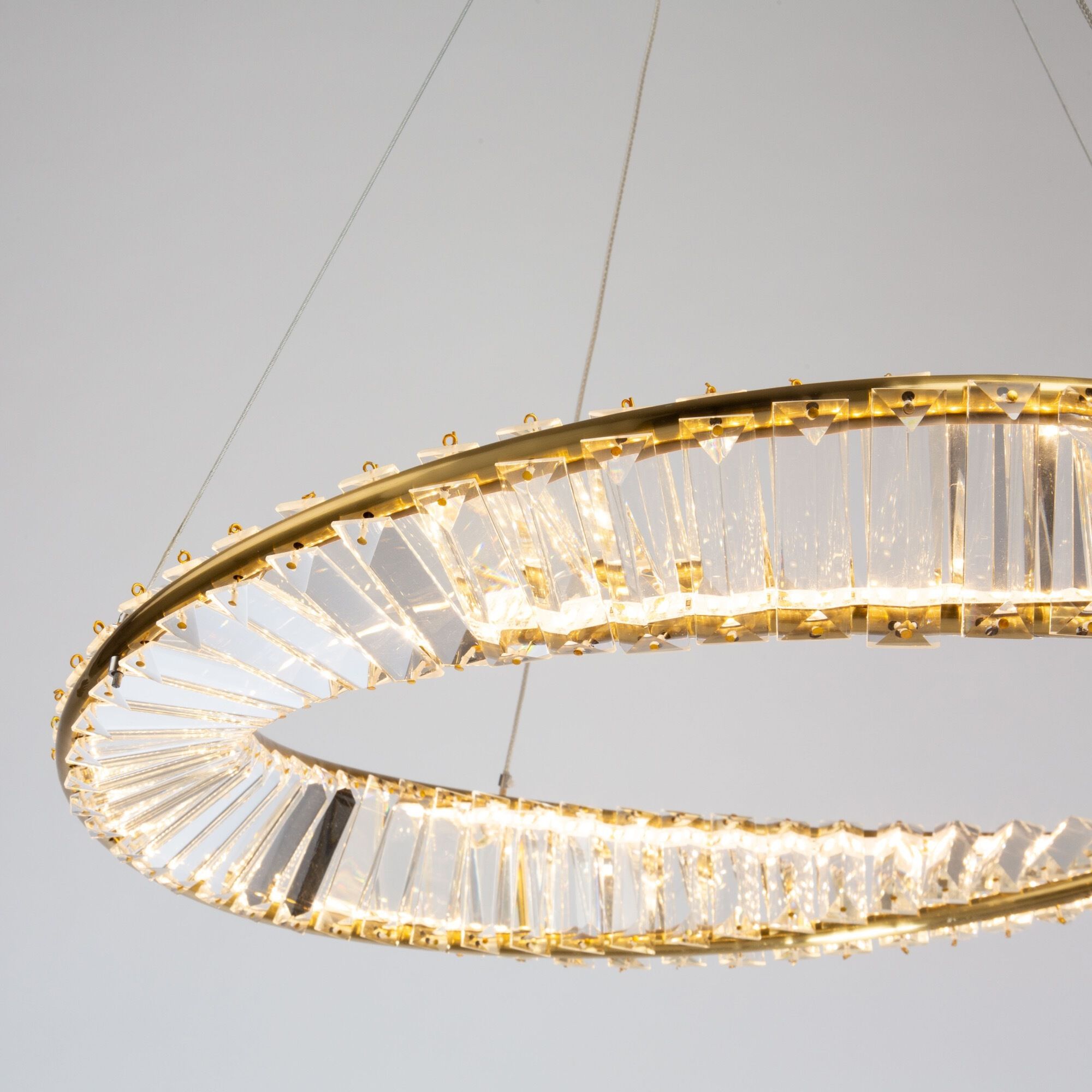Stella LED 23.75 inch Brushed Brass Pendant Ceiling Light