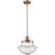 Franklin Restoration Oxford LED 12 inch Antique Copper Mini Pendant Ceiling Light in Seedy, Franklin Restoration