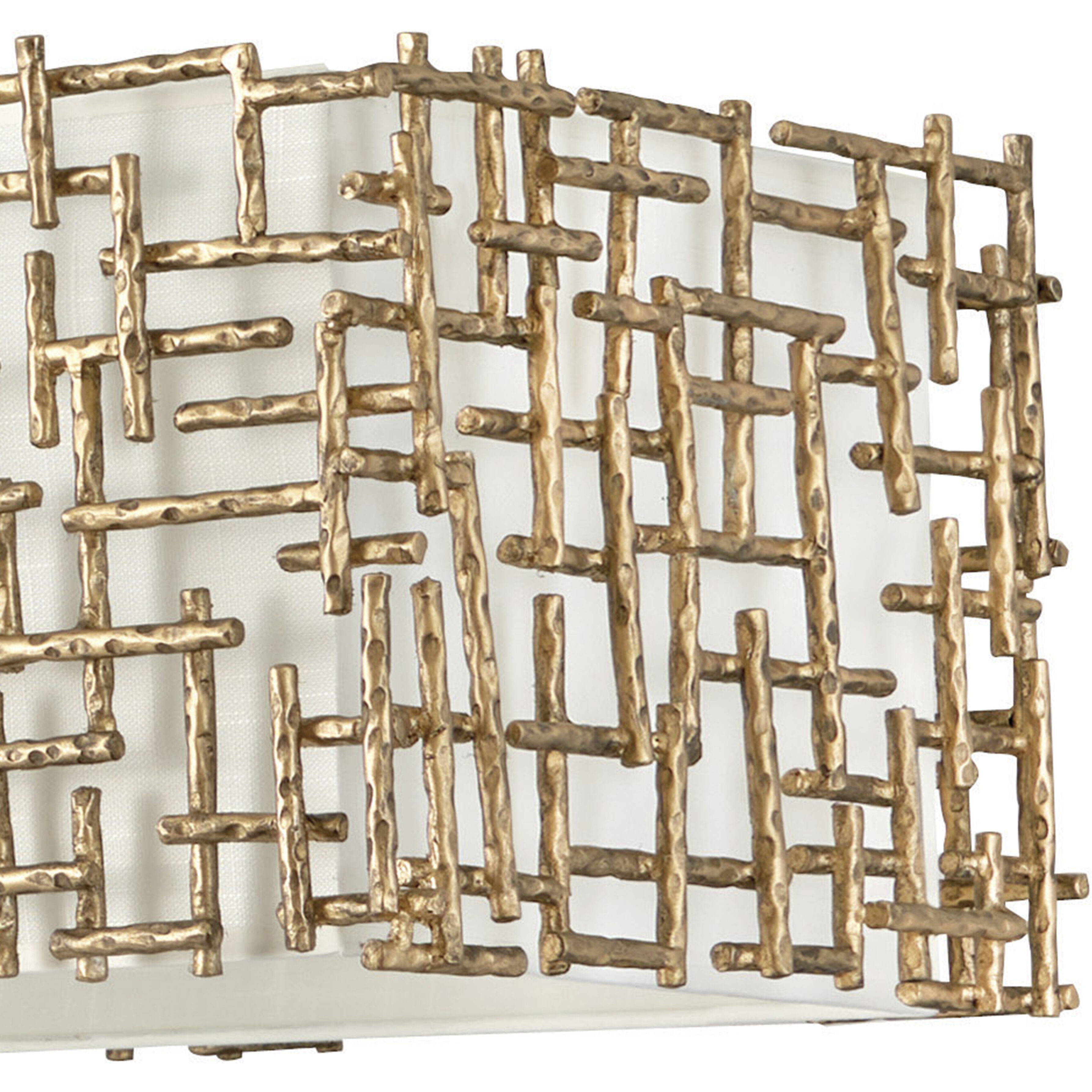 Farrah LED 60 inch Burnished Gold Chandelier Ceiling Light, Linear & Oval