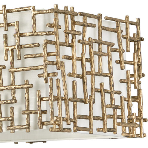 Farrah LED 60 inch Burnished Gold Chandelier Ceiling Light, Linear & Oval