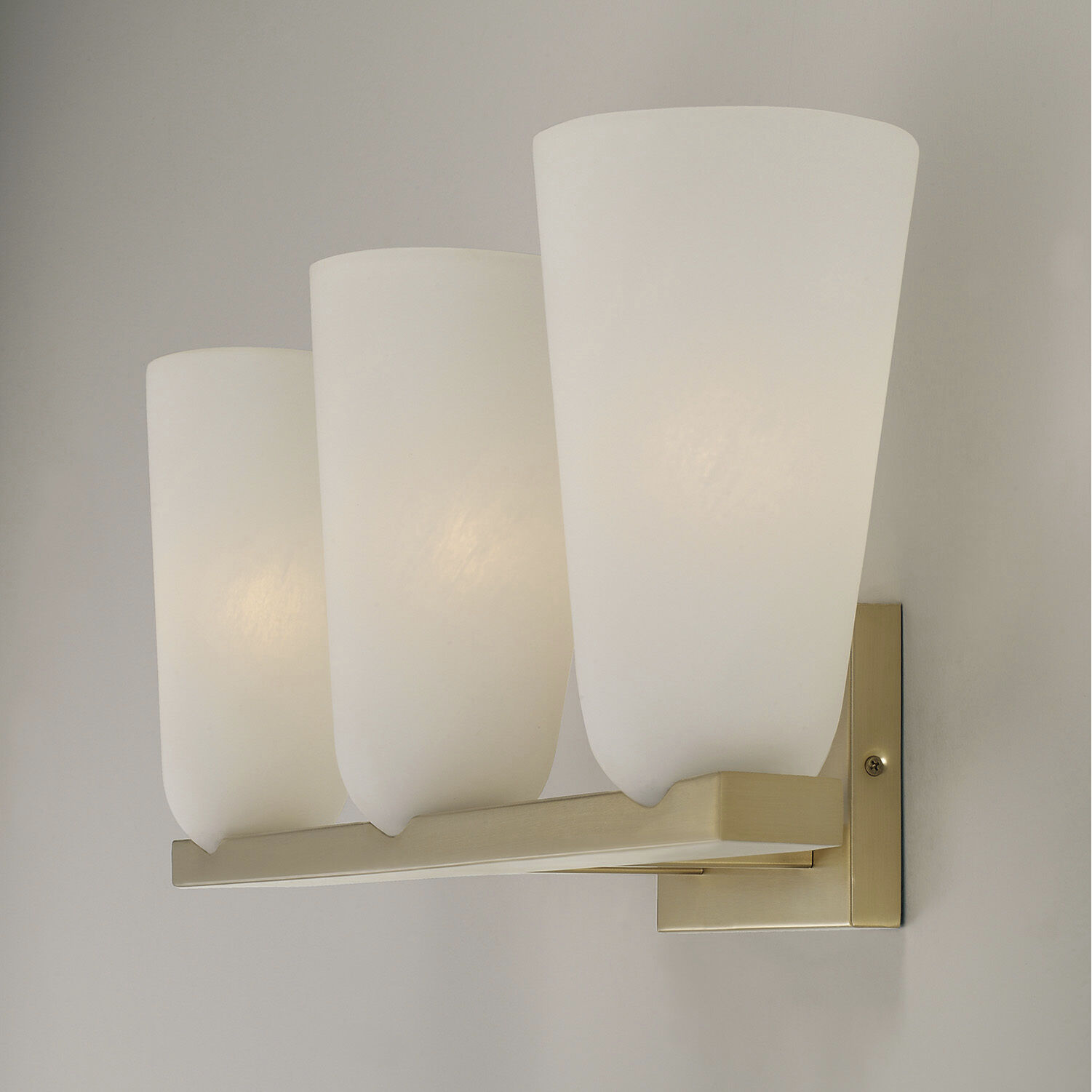 Romy 3 Light 24 inch Matte Brass Vanity Light Wall Light