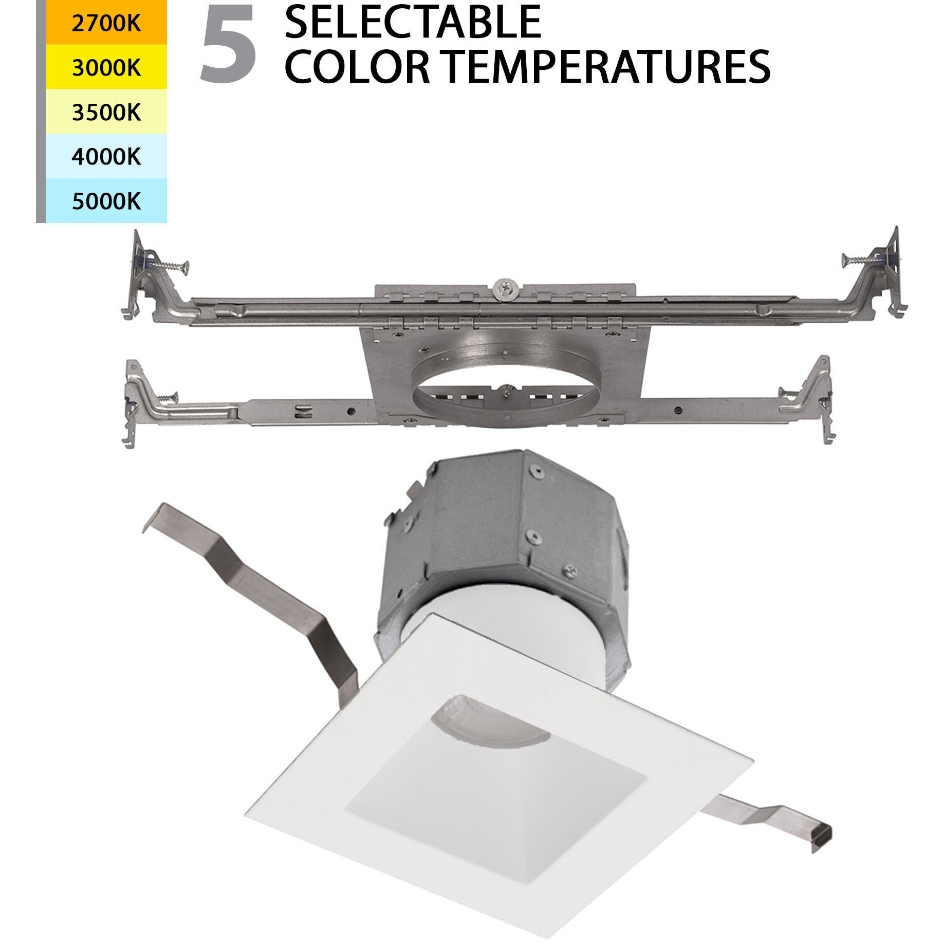 Pop-in LED White Complete Kit Recessed Lighting