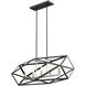 Polygon Linear Ceiling Light in Satin Nickel and Graphite