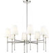 Adorra 8 Light 30 inch Polished Nickel Chandelier Ceiling Light