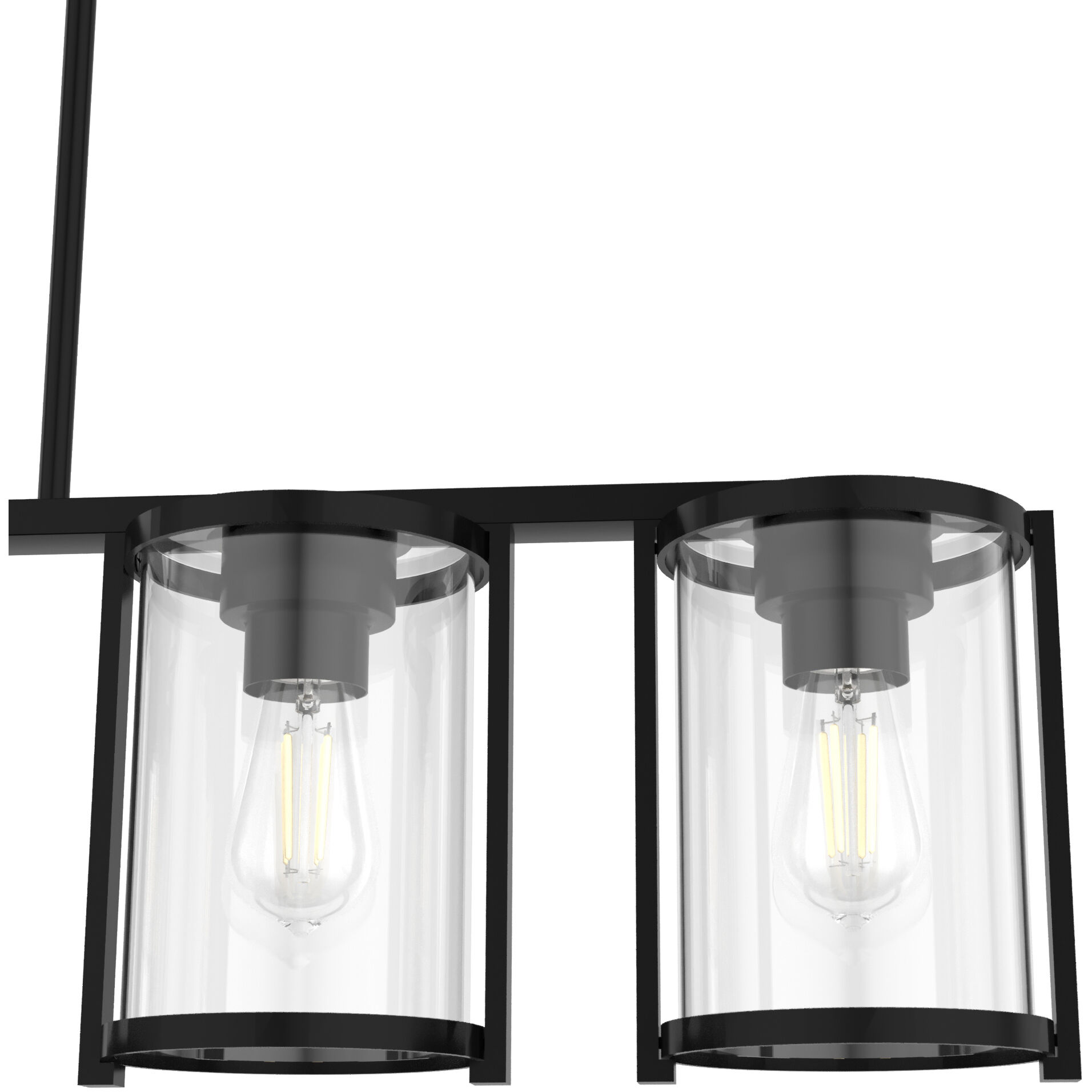 Astwood 5 Light 39 inch Matte Black Linear Chandelier Ceiling Light, Large