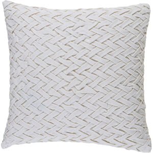 Facade 18 X 18 inch White Pillow Cover