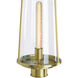 Cone 1 Light 19.75 inch Satin Brass Outdoor Post Light
