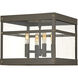 Open Air Porter 4 Light 12 inch Oil Rubbed Bronze Outdoor Flush Mount, Estate Series