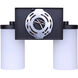 Britton 2 Light 12.5 inch Matte Black Vanity Fixture Wall Light