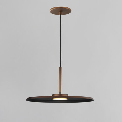 Berliner LED 13.75 inch Antique Copper Single Pendant Ceiling Light