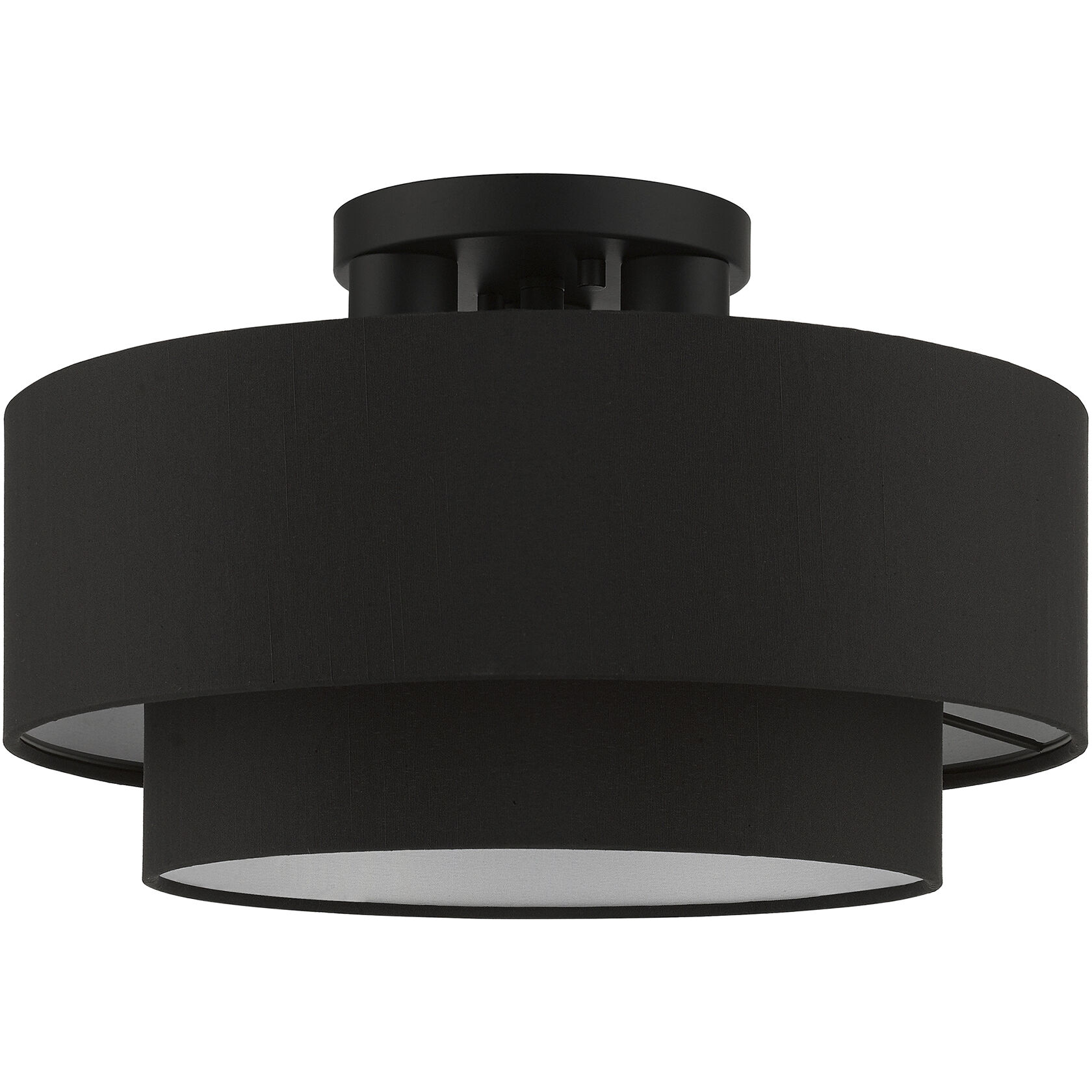 Bainbridge 3 Light 15 inch Black Semi Flush Mount Ceiling Light, Large