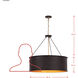 Cannery 5 Light 28 inch Dark Bronze and French Gold Pendant Ceiling Light