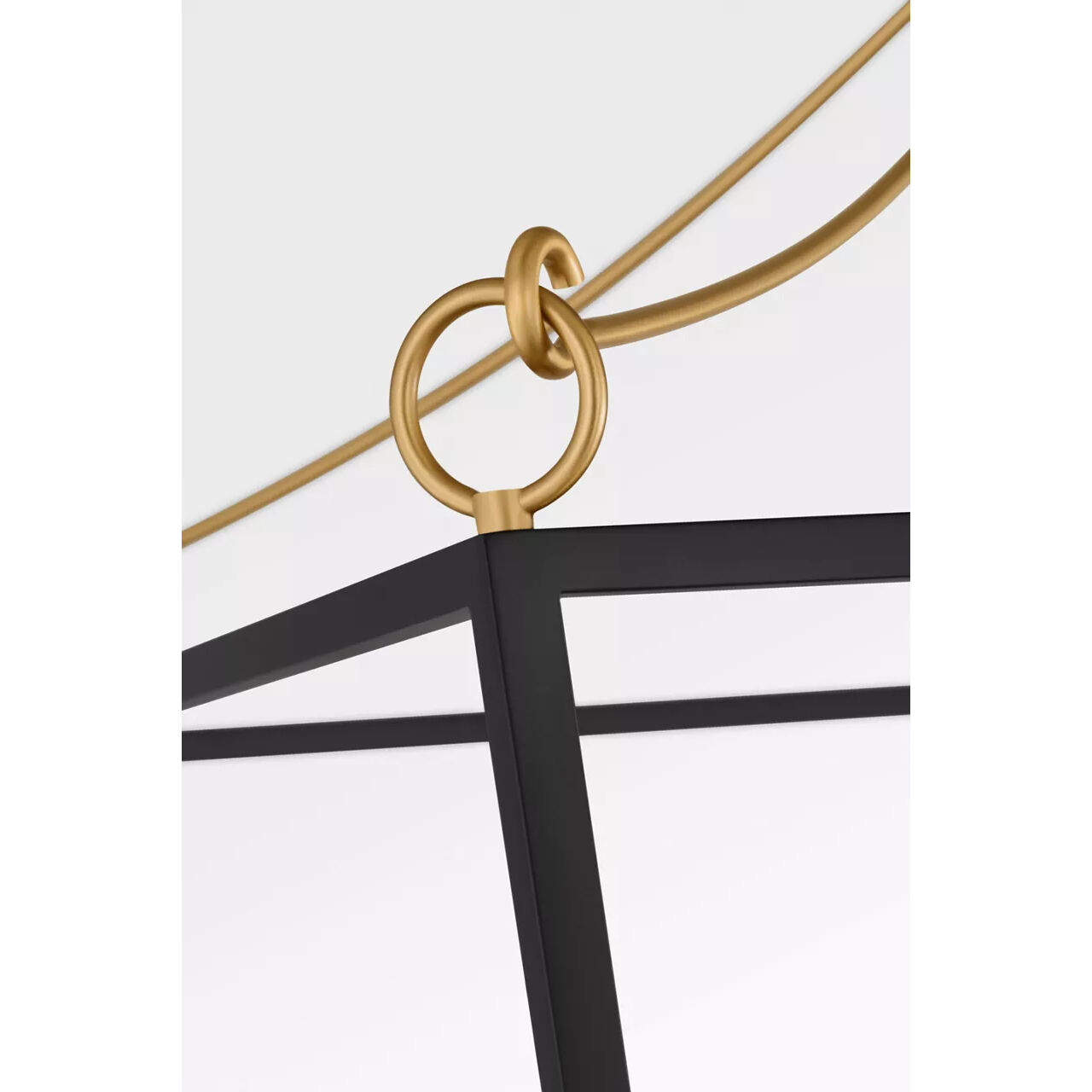 kate spade new york Carlyle 4 Light 24.38 inch Midnight Black / Burnished Brass Lantern Pendant Ceiling Light