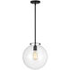 TOB by Thomas O'Brien Kate LED 12 inch Midnight Black Pendant Ceiling Light