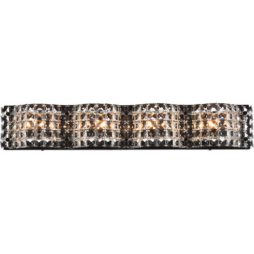 Ollie 4 Light 27 inch Black Bath Sconce Wall Light