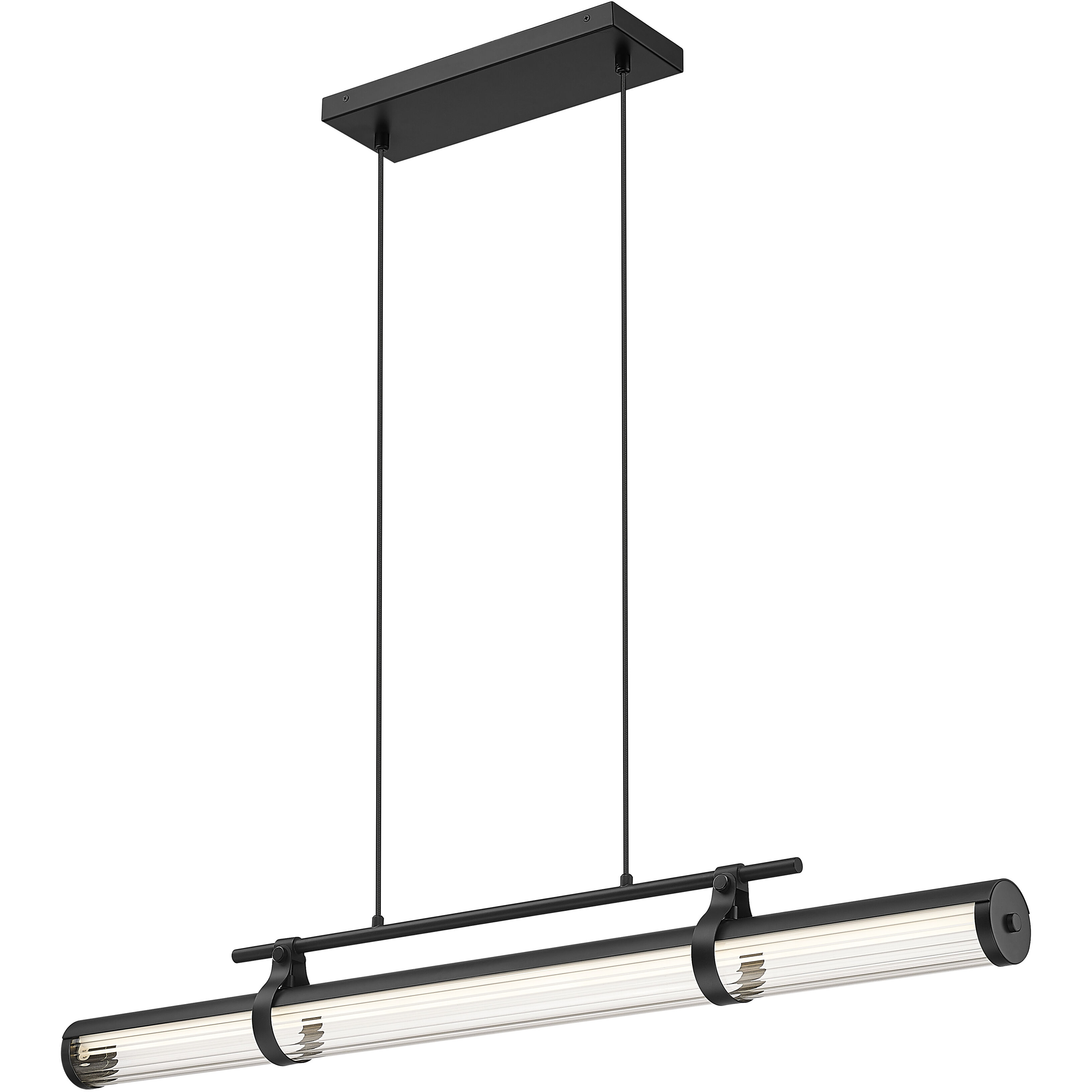 Benoit LED 44 inch Matte Black Billiard Light Ceiling Light