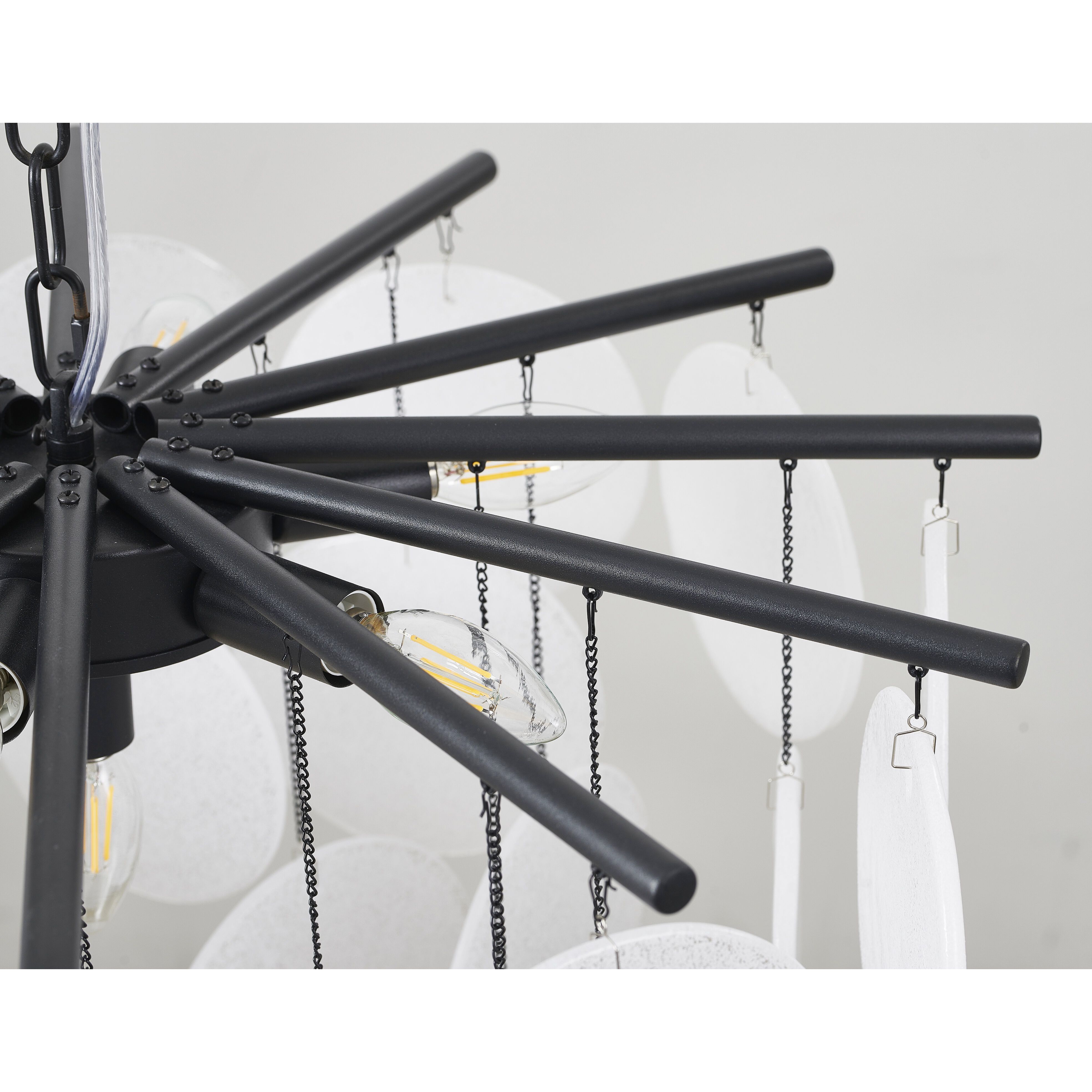 Canada LED 23.6 inch Satin Black Chandelier Ceiling Light