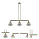Franklin Restoration Fulton LED 39.25 inch Antique Brass Island Light Ceiling Light in Plated Smoke Glass, Franklin Restoration
