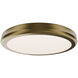 Parthenon LED 10 inch Aged Brass Flush Mount Ceiling Light in 3500K, dweLED