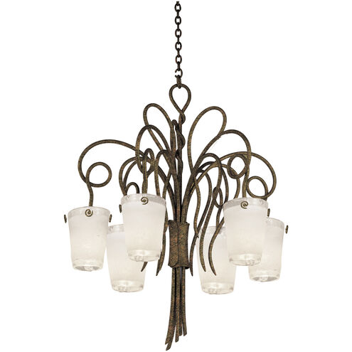 Tribecca 6 Light 32 inch Antique Copper Chandelier Ceiling Light in ANTQ
